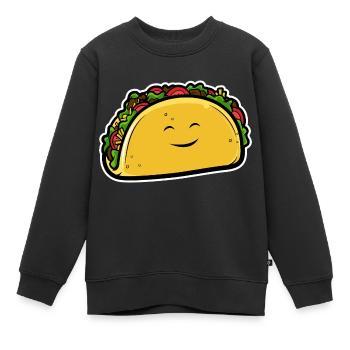 Taco - Kinder Premium Organic Sweatshirt - Schwarz - Vorne - AI Model Kid Female (0cm)