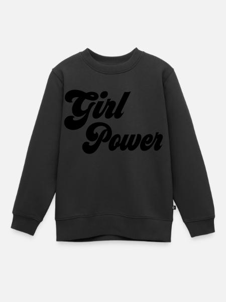 Girl Power - Kinder Premium Organic Sweatshirt - Schwarz