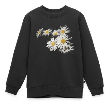 Fond, à, pâquerette, fleurs - Sweat Premium enfant bio - noir - Devant - AI Model Kid Female (0cm)