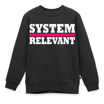 Système pertinent - Sweat Premium enfant bio - noir - Devant - AI Model Kid Female (0cm)
