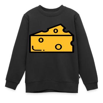 fromage - Sweat Premium enfant bio - noir - Devant - AI Model Kid Female (0cm)