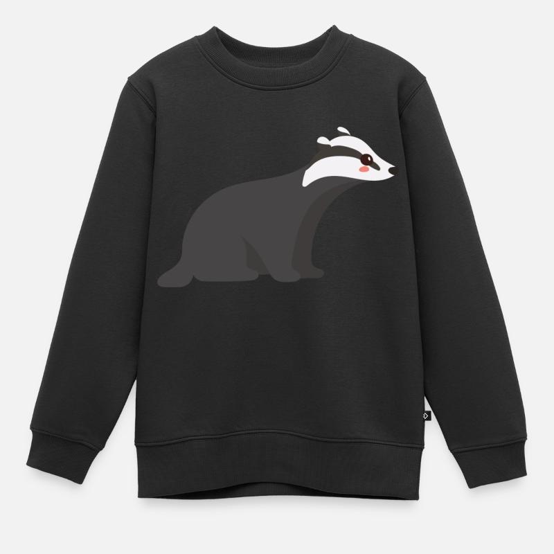 Dachs - Kinder Premium Organic Sweatshirt - Schwarz