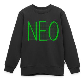 NEO - Sweat Premium enfant bio - noir - Devant - AI Model Kid Female (0cm)