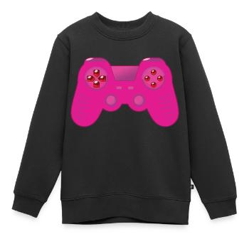 Controller - Kids Premium Organic Sweatshirt - black - Front - AI Model Kid Female (0cm)