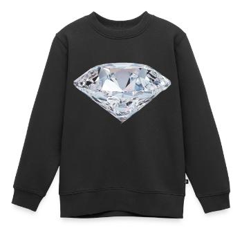diamant - Sweat Premium enfant bio - noir - Devant - AI Model Kid Female (0cm)