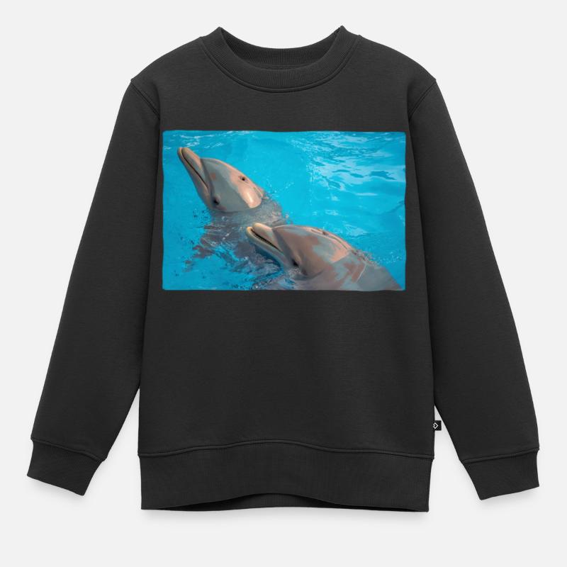 Delfine - Kinder Premium Organic Sweatshirt - Schwarz