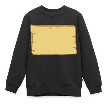 Cadre de conception de panneau en bois - Sweat Premium enfant bio - noir - Devant - AI Model Kid Female (0cm)