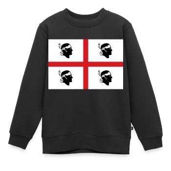 Flagge von Sardinien - Kinder Premium Organic Sweatshirt - Schwarz - Vorne - AI Model Kid Female (0cm)