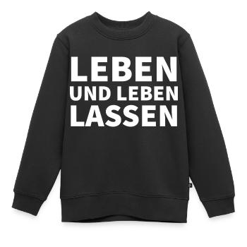 Leben und Leben lassen - Kinder Premium Organic Sweatshirt - Schwarz - Vorne - AI Model Kid Female (0cm)