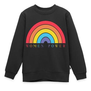 Women Power - Frauenrechte - Kinder Premium Organic Sweatshirt - Schwarz - Vorne - AI Model Kid Female (0cm)