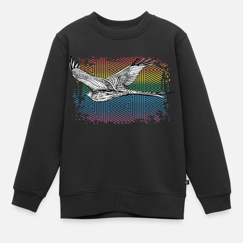 Vogel - Kinder Premium Organic Sweatshirt - Schwarz
