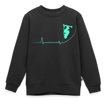 Battement de coeur pour cascadeur de scooters cascadeurs - Sweat Premium enfant bio - noir - Devant - AI Model Kid Female (0cm)