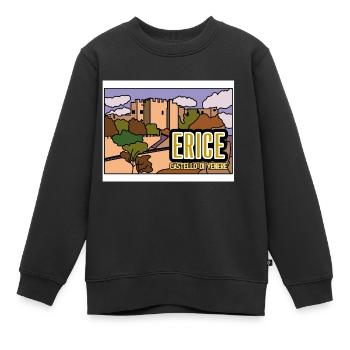 Venus Castle Erice - Kinder Premium Organic Sweatshirt - Schwarz - Vorne - AI Model Kid Female (0cm)