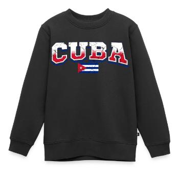 Kuba - Kinder Premium Organic Sweatshirt - Schwarz - Vorne - AI Model Kid Female (0cm)