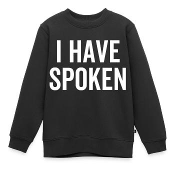 J’ai parlé - Sweat Premium enfant bio - noir - Devant - AI Model Kid Female (0cm)