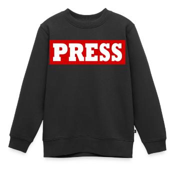 Press - Sweat Premium enfant bio - noir - Devant - AI Model Kid Female (0cm)