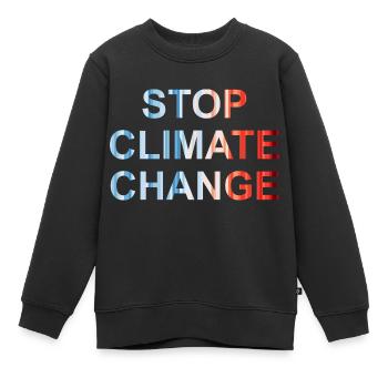Stop den Klimawandel - No planet b - Kinder Premium Organic Sweatshirt - Schwarz - Vorne - AI Model Kid Female (0cm)