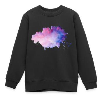 Farbklecks - Kinder Premium Organic Sweatshirt - Schwarz - Vorne - AI Model Kid Female (0cm)