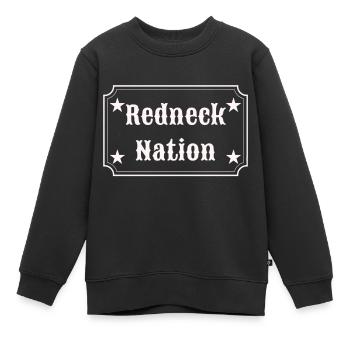 Redneck Nation Hillbilly Lifestyle Weiß - Kinder Premium Organic Sweatshirt - Schwarz - Vorne - AI Model Kid Female (0cm)