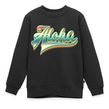Aloha Fun Cadeau - Sweat Premium enfant bio - noir - Devant - AI Model Kid Female (0cm)