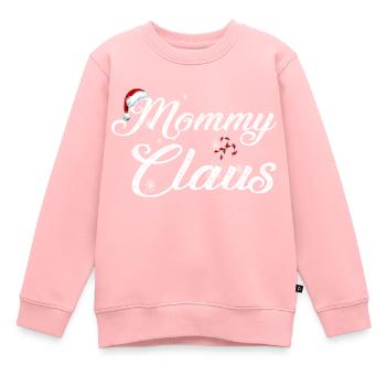 maman claus noël famille match - Sweat Premium enfant bio - rose - Devant - AI Model Kid Female (0cm)