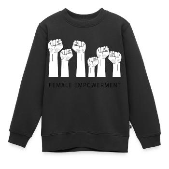 Female Empowerment - Kinder Premium Organic Sweatshirt - Schwarz - Vorne - AI Model Kid Female (0cm)