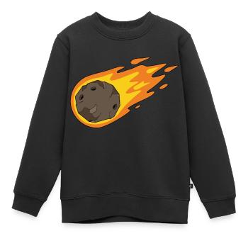 Asteroid Comet - Kids Premium Organic Sweatshirt - black - Front - AI Model Kid Female (0cm)