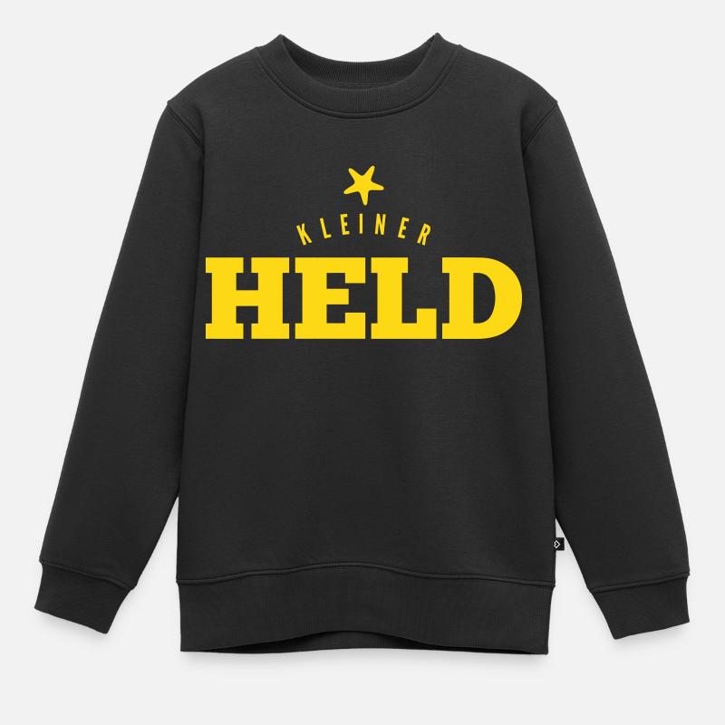 Kleiner Held - Kinder Premium Organic Sweatshirt - Schwarz