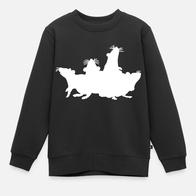 Ratpack Ratten Motiv - Kinder Premium Organic Sweatshirt - Schwarz