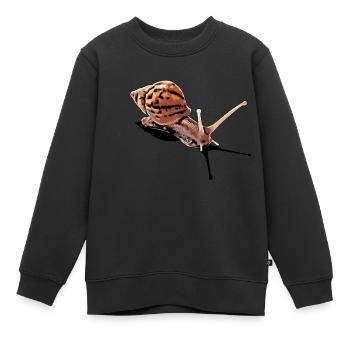 escargot avec ombre - Sweat Premium enfant bio - noir - Devant - AI Model Kid Female (0cm)