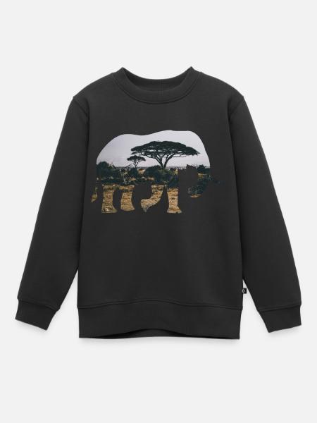 Silhouette de l’éléphant Savannah - Sweat Premium enfant bio - noir