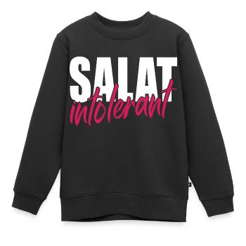 Salat Intolerant - Kinder Premium Organic Sweatshirt - Schwarz - Vorne - AI Model Kid Female (0cm)