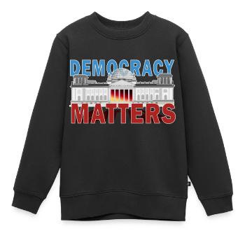Demokratie Democracy Matters Bundestag Berlin - Kinder Premium Organic Sweatshirt - Schwarz - Vorne - AI Model Kid Female (0cm)