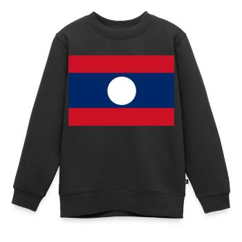 Flagge von Laos - Kinder Premium Organic Sweatshirt - Schwarz - Vorne - AI Model Kid Female (0cm)