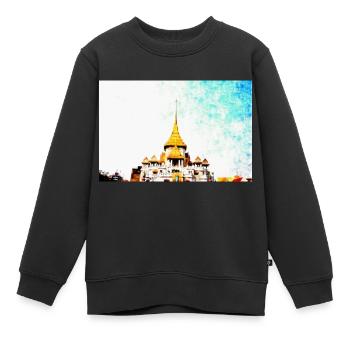 Temples en Thaïlande - Sweat Premium enfant bio - noir - Devant - AI Model Kid Female (0cm)