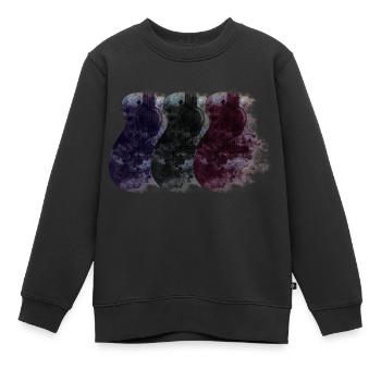 Gitarren - Kinder Premium Organic Sweatshirt - Schwarz - Vorne - AI Model Kid Female (0cm)