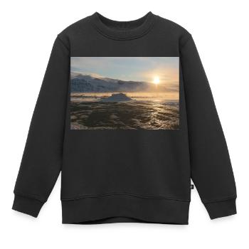 Glacier au lever du soleil - Sweat Premium enfant bio - noir - Devant - AI Model Kid Female (0cm)