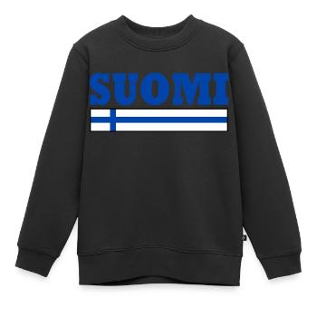 Finnland - Kinder Premium Organic Sweatshirt - Schwarz - Vorne - AI Model Kid Female (0cm)