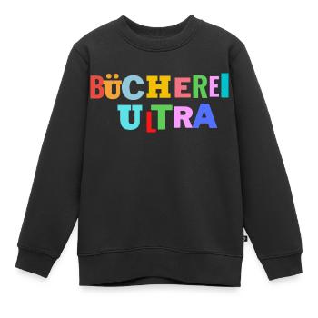 Bücherei Fan Ultra - Kinder Premium Organic Sweatshirt - Schwarz - Vorne - AI Model Kid Female (0cm)