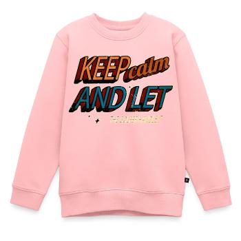 putter golflover sports golflove fun gift idea - Kinder Premium Organic Sweatshirt - Rosa - Vorne - AI Model Kid Female (0cm)