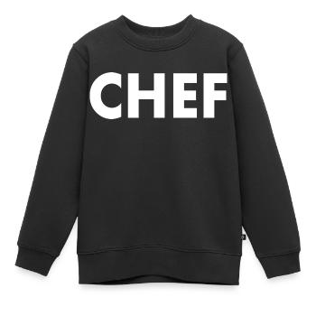 Chef - Kinder Premium Organic Sweatshirt - Schwarz - Vorne - AI Model Kid Female (0cm)