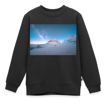 La galaxie de la Voie lactée au-dessus du mont Olympe en Grèce - Sweat Premium enfant bio - noir - Devant - AI Model Kid Female (0cm)