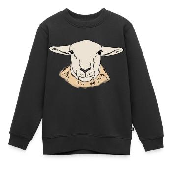 Sheep head - Kids Premium Organic Sweatshirt - black - Front - AI Model Kid Female (0cm)