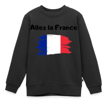 Allez la France - Sweat Premium enfant bio - noir - Devant - AI Model Kid Female (0cm)