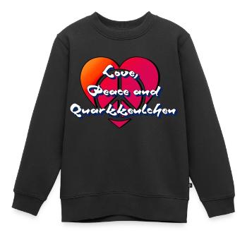 love und quarkkeulchen - Kinder Premium Organic Sweatshirt - Schwarz - Vorne - AI Model Kid Female (0cm)