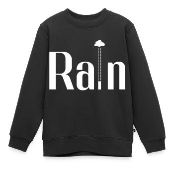 Regen Regen originelles Design - Kinder Premium Organic Sweatshirt - Schwarz - Vorne - AI Model Kid Female (0cm)