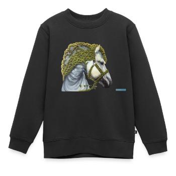 Pegasus - Kinder Premium Organic Sweatshirt - Schwarz - Vorne - AI Model Kid Female (0cm)