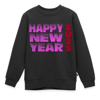 Happy New Year 2023 - Kinder Premium Organic Sweatshirt - Schwarz - Vorne - AI Model Kid Female (0cm)