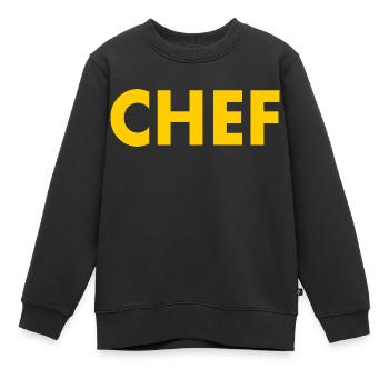 Chef - Kinder Premium Organic Sweatshirt - Schwarz - Vorne - AI Model Kid Female (0cm)
