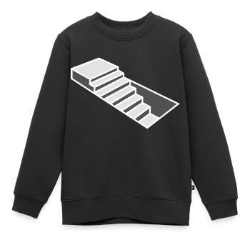Ladder Illusion - Kinder Premium Organic Sweatshirt - Schwarz - Vorne - AI Model Kid Female (0cm)